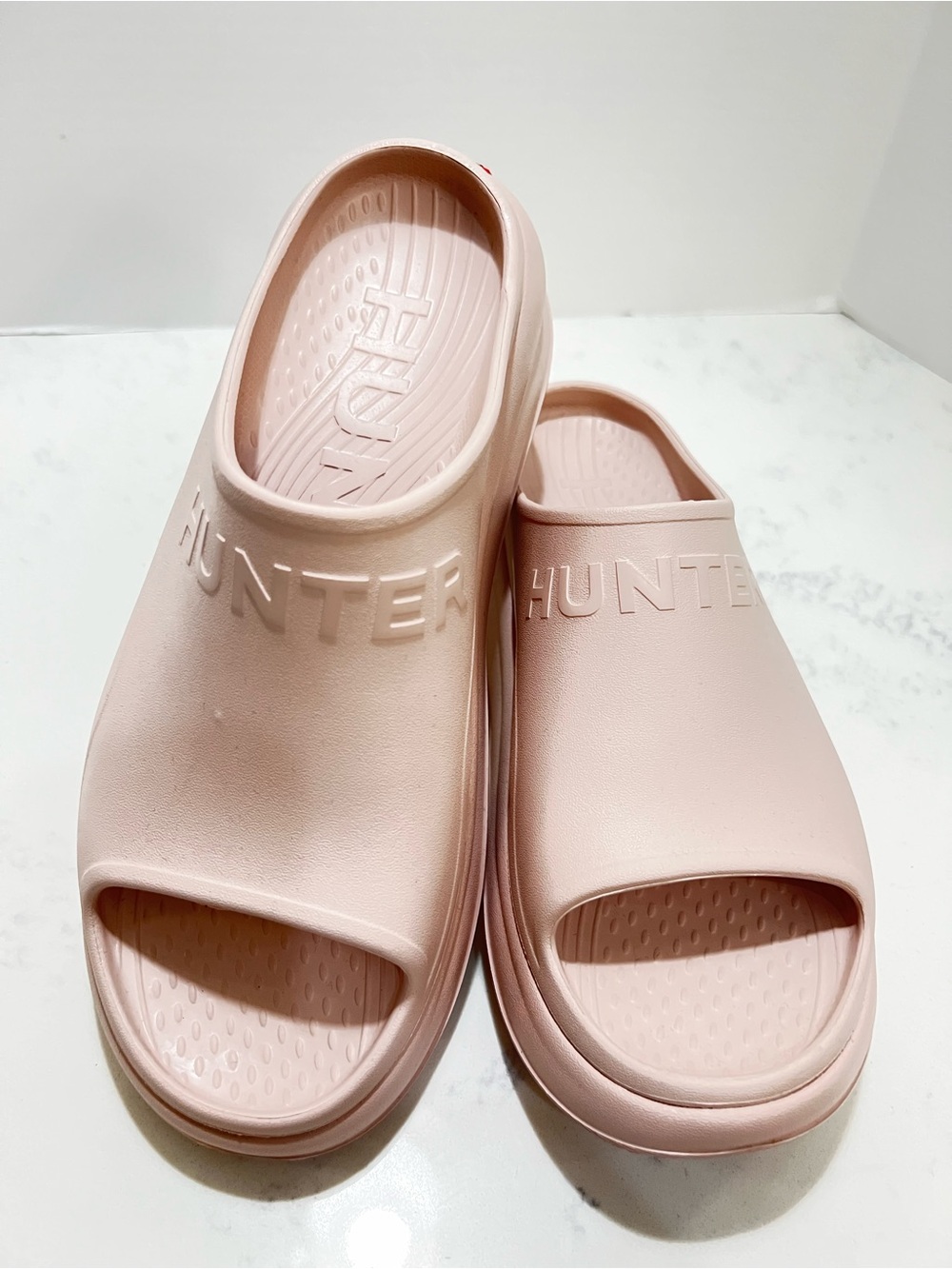 Hunter Blush Pink Platform Slide Clog - Picture 8 of 12